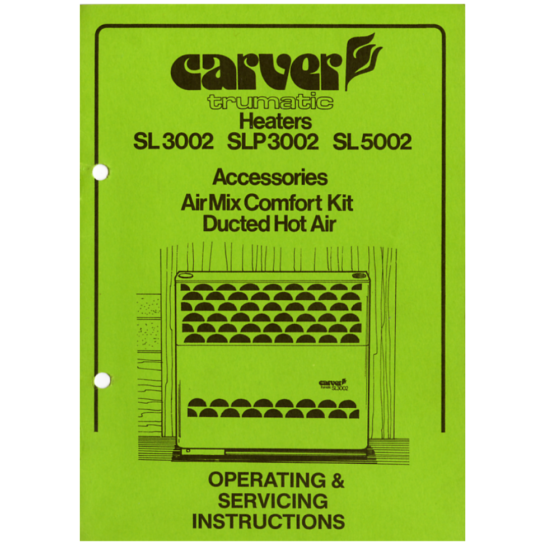 Carver Trumatic SL 3002, SLP 3002 & SL 5002 Caravan Heater Operating & Servicing Instructions