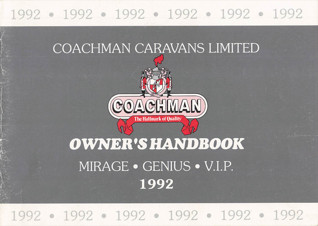 1992 Coachman Caravan Handbook PDF