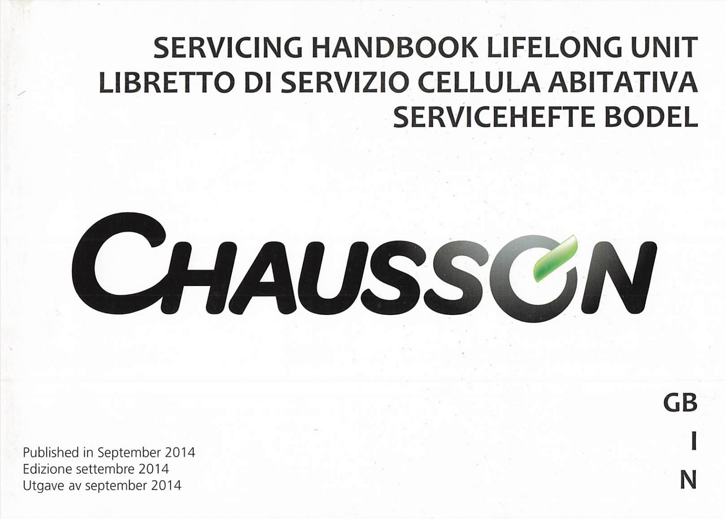 2015 Chausson Motorhome Handbook & Service Manual PDF