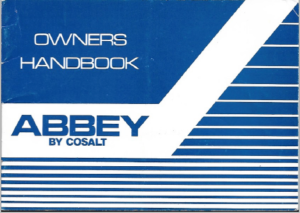 1987 Abbey Caravan Handbook PDF