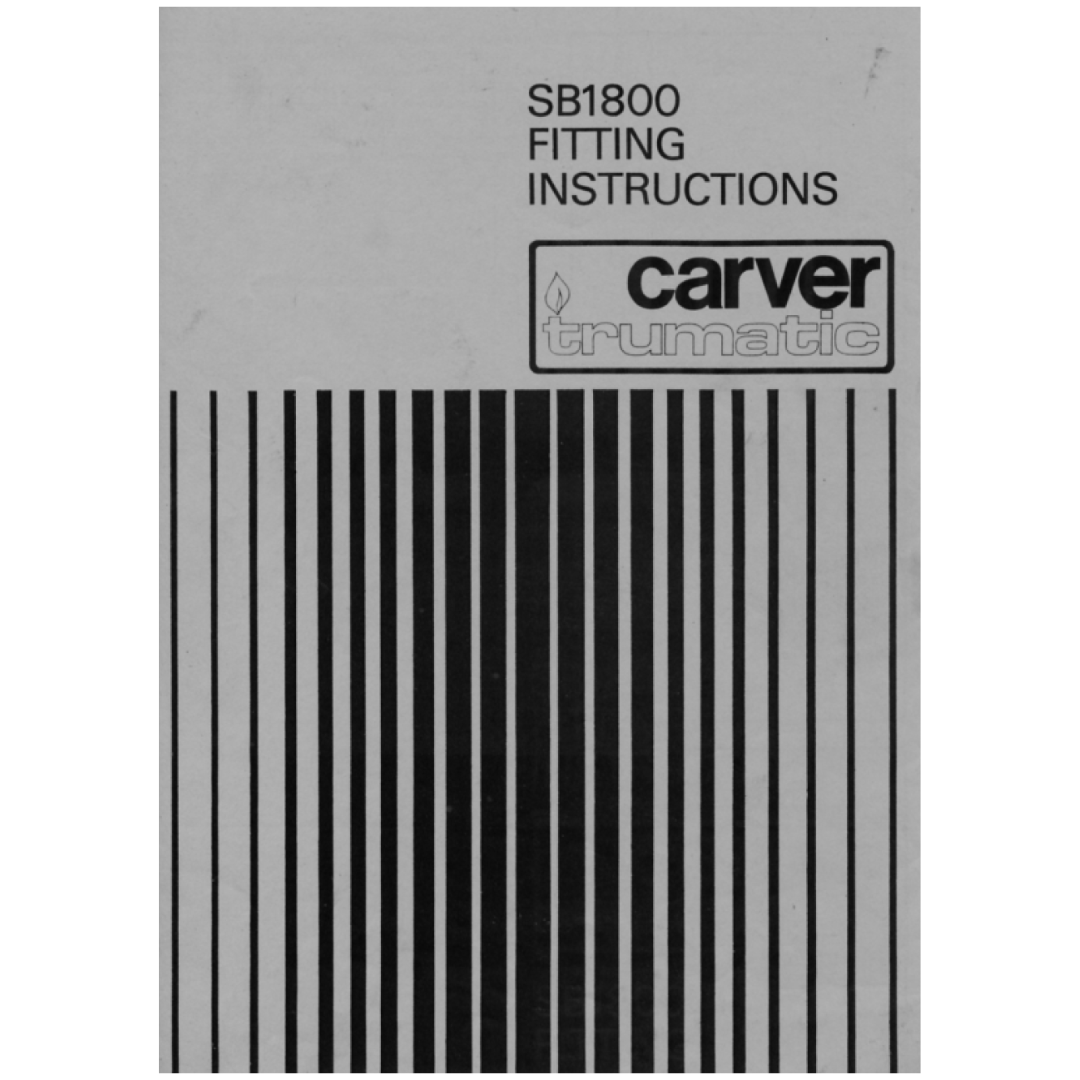 Carver Trumatic SB1800 Caravan Heater Fitting Instructions