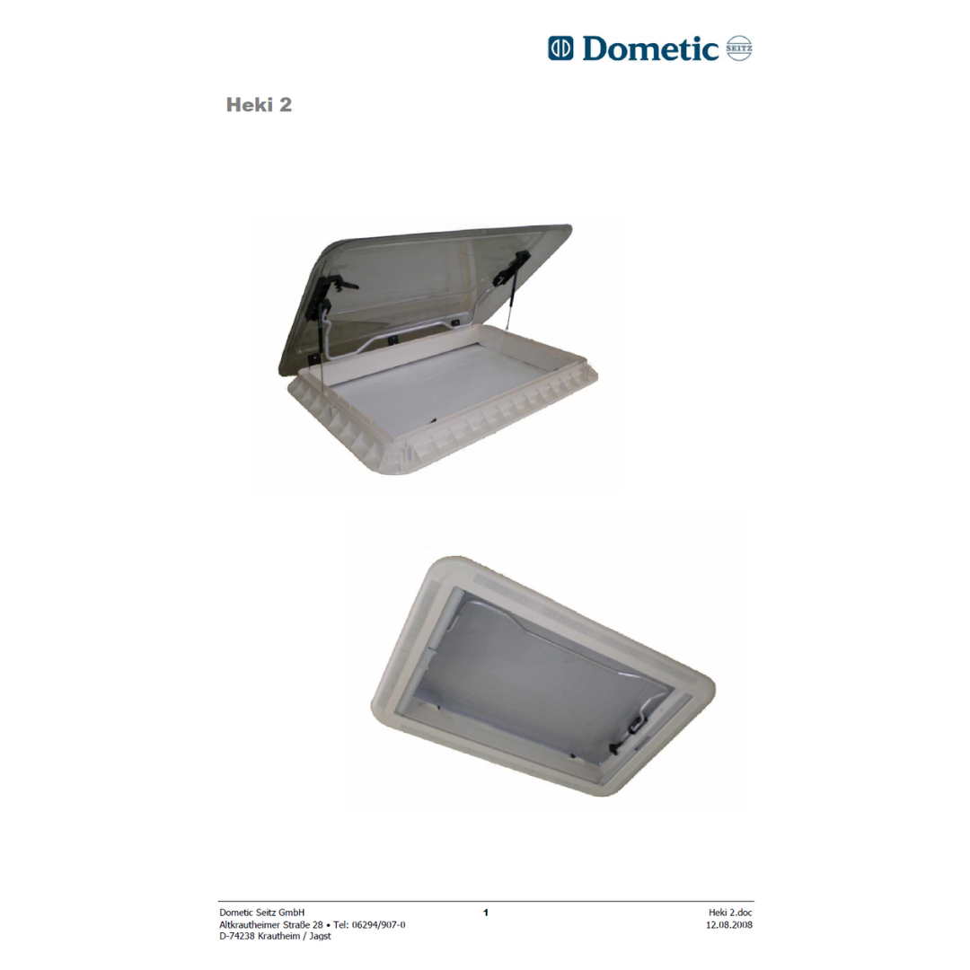 Dometic Seitz Heki 2 Rooflight Repair Instructions