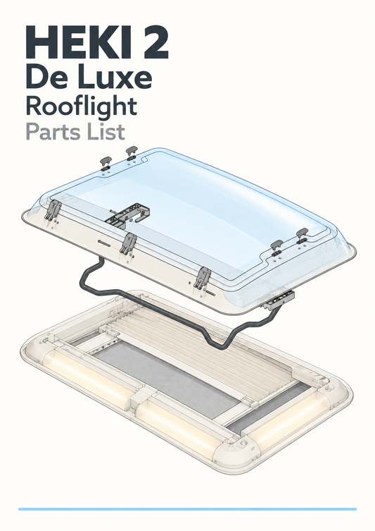 Heki 2 De Luxe Caravan Rooflight Parts List & Technical Drawings