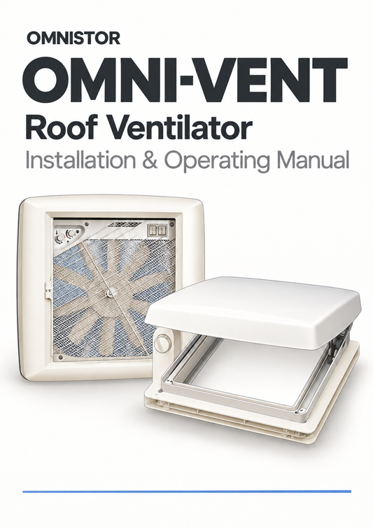 Omnistor Omni-Vent & Omni-Vent 12V Rooflight Installation & Operating Instructions