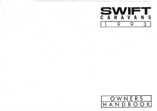 1993 Swift Caravan Handbook PDF