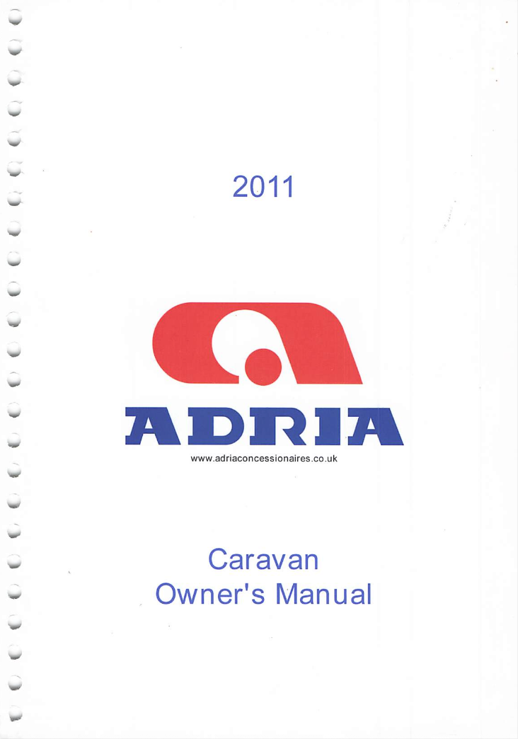 2011 Adria Caravan Handbook PDF