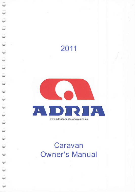 2011 Adria Caravan Handbook PDF