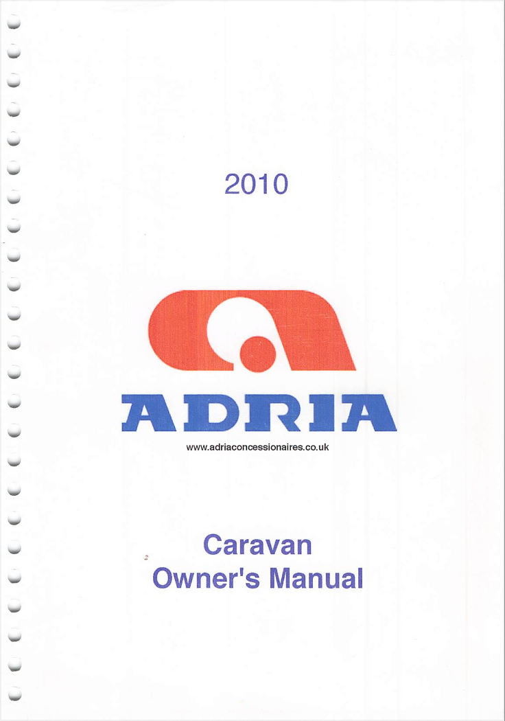 2010 Adria Caravan Handbook PDF