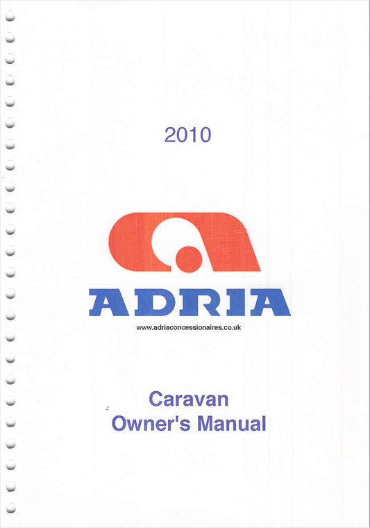 2010 Adria Caravan Handbook PDF