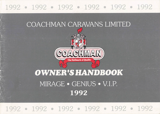 1992 Coachman Caravan Handbook PDF