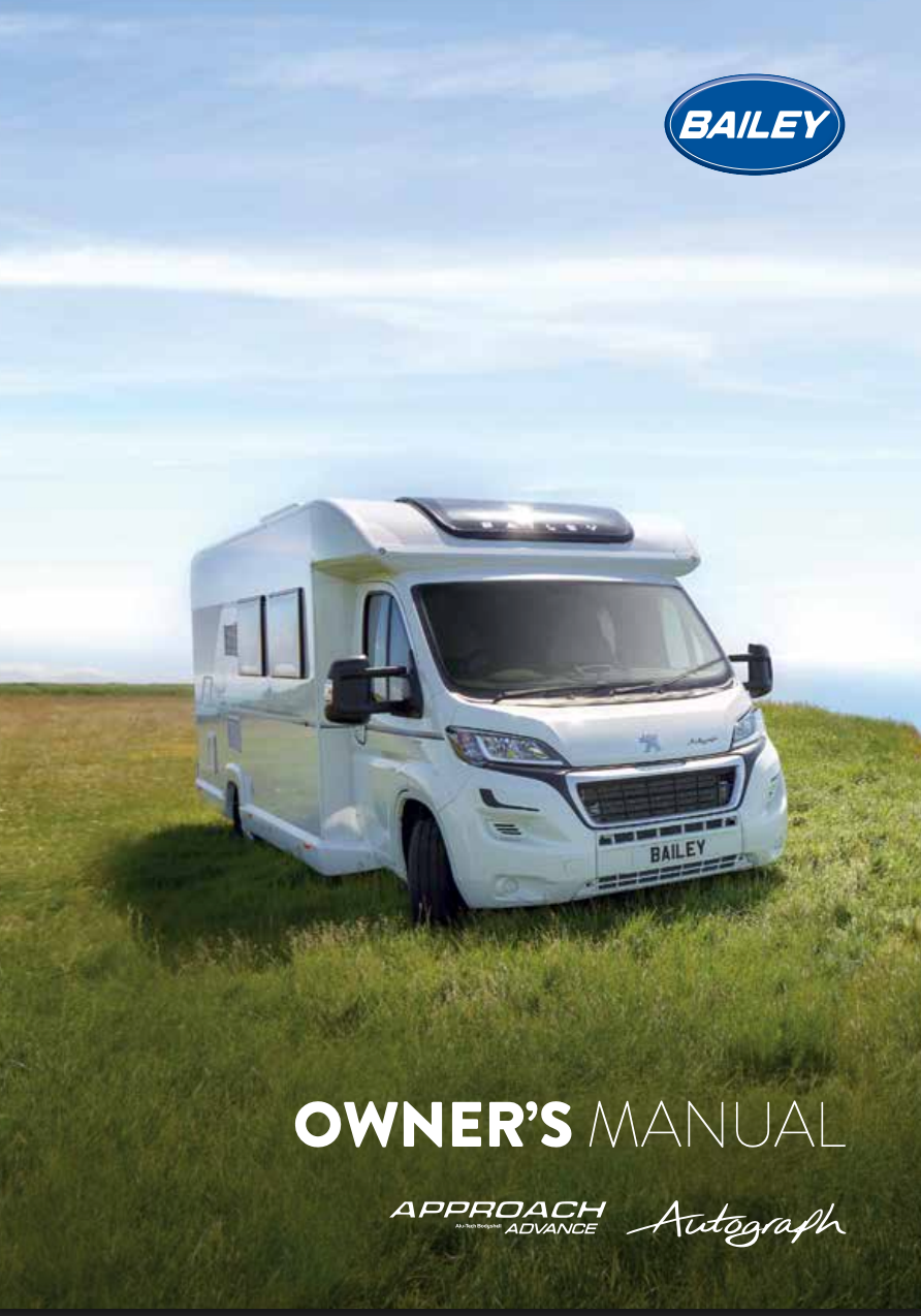 2017 Bailey Approach Advance & Autograph Motorhome Handbook
