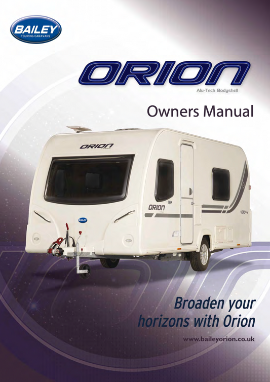 2012 Bailey Orion Caravan Service & User Handbook PDF Bundle