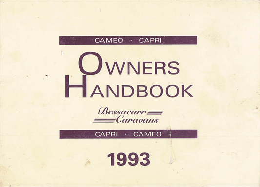 1993 Bessacarr Caravan Handbook PDF