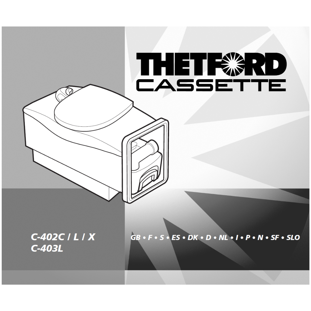 Thetford C-402C / C-402L / C-402X / C-403L Cassette Toilet Instruction Manual