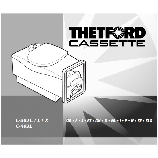 Thetford C-402C / C-402L / C-402X / C-403L Cassette Toilet Instruction Manual