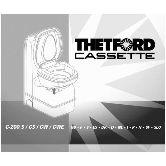 Thetford C200 S / CS / CW / CWE Cassette Toilet Instruction Manual