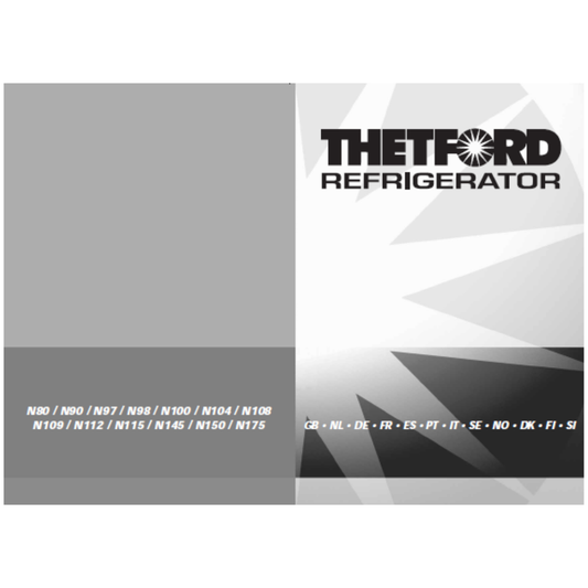 Thetford N80–N175 Caravan & Motorhome Refrigerator Instruction Manual