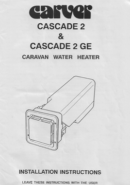 Carver Cascade 2 / 2 GE Manual Operating Instructions PDF